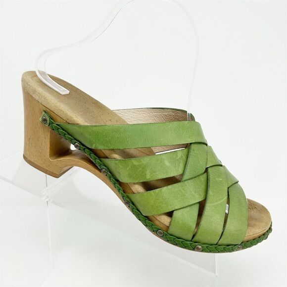 Dansko Women's Green Woven Studded Clog Style Sandals Size 41 (US 10.5-11) - Picture 1 of 12